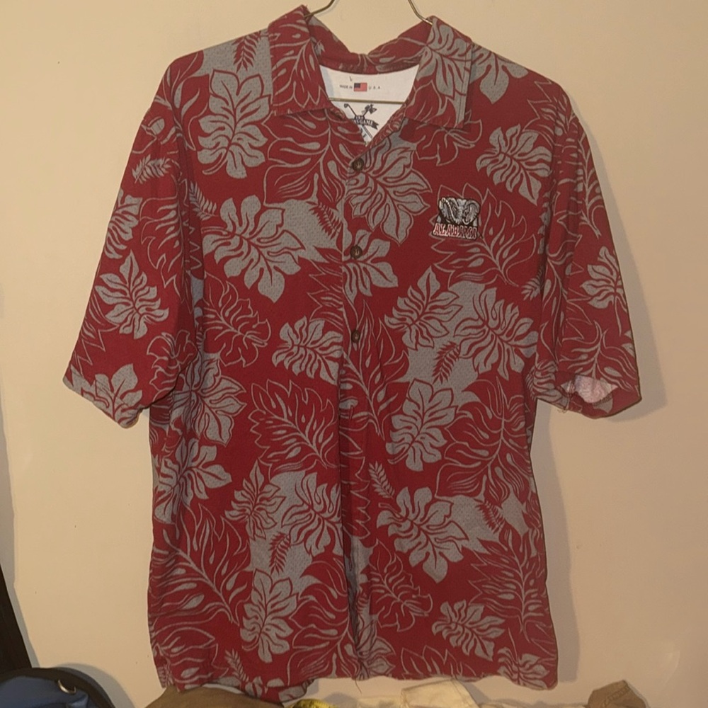 The Skins Game University of Alabama Golf Hawaiian Polo Large